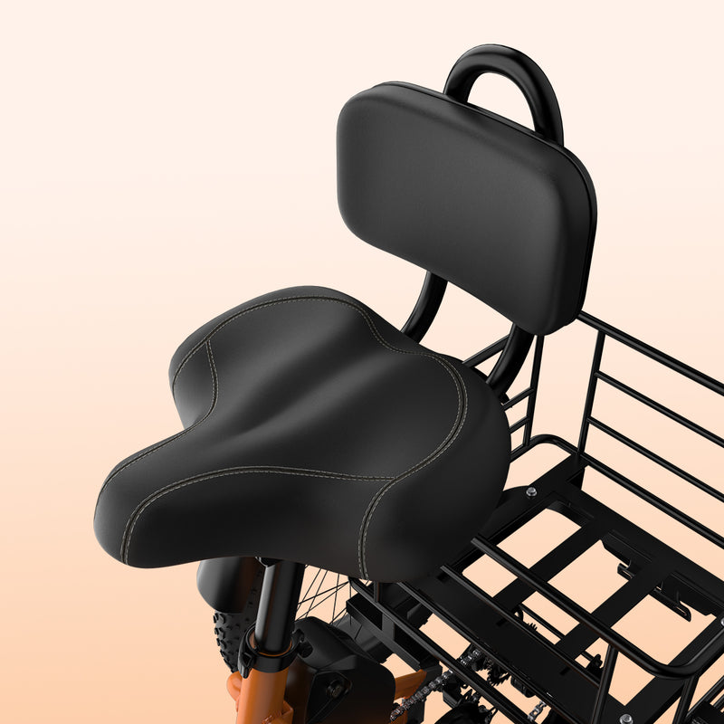 Paminkštinta ergonominė balnelė su atlošu